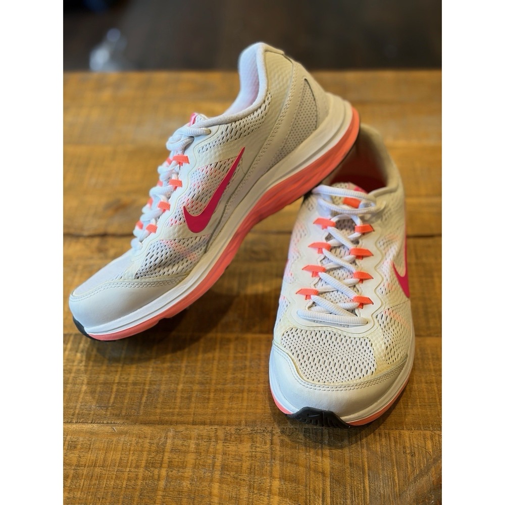 Nike‎ Womens Dual Fusion Run 3 Running Shoes White Low Top 653594-100 - Size 8